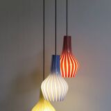 Italian Glass Pendant Lamp by Flavio Poli for Seguso Vetri Darte, 1950s