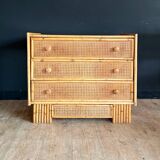 Rattan chest of drawers