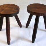 Pair of stools tripods circa 70