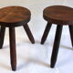 Paire de tabourets tripodes circa 70