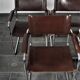 Set of 5 Cantilever MG5 chairs by Matteo Grassi in brown leather