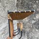 Vintage rattan wall coat rack