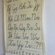 School and pedagogic poster, calligraphy, alphabet, writing method, classic letter 2, on linen, vintage 1960