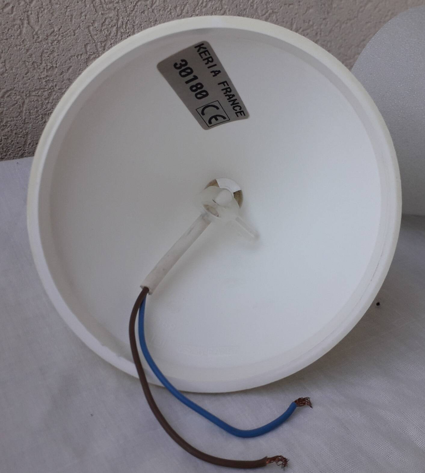 80's glass pendant light