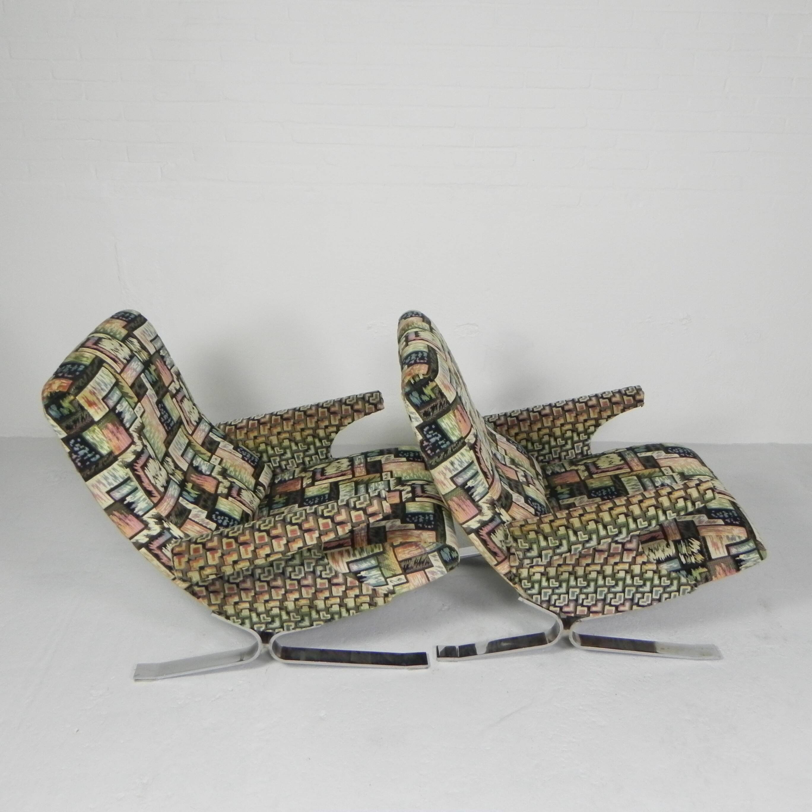 Set of 2 armchairs, Copenhagen model, Francois Letourneur, 1960s