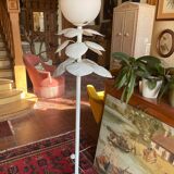 Vintage metal leaf floor lamp