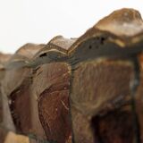 Pair of coconut mosaic shell plant holders