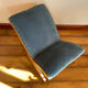 Rocking blue velvet footrest