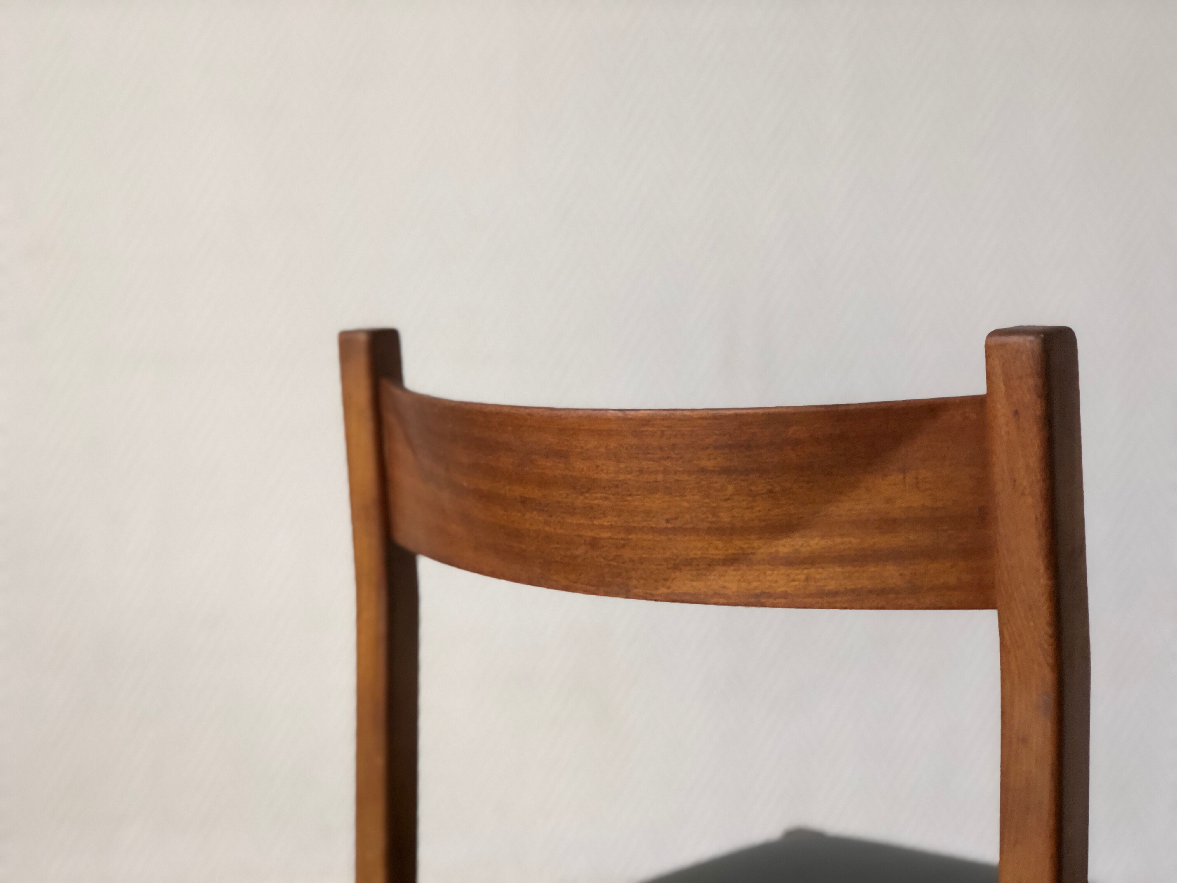 6 chaises scandinave années 60