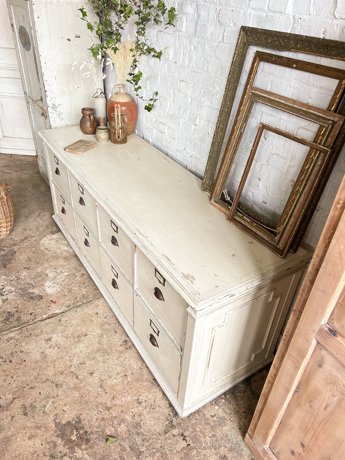 Old haberdashery furniture with original patina