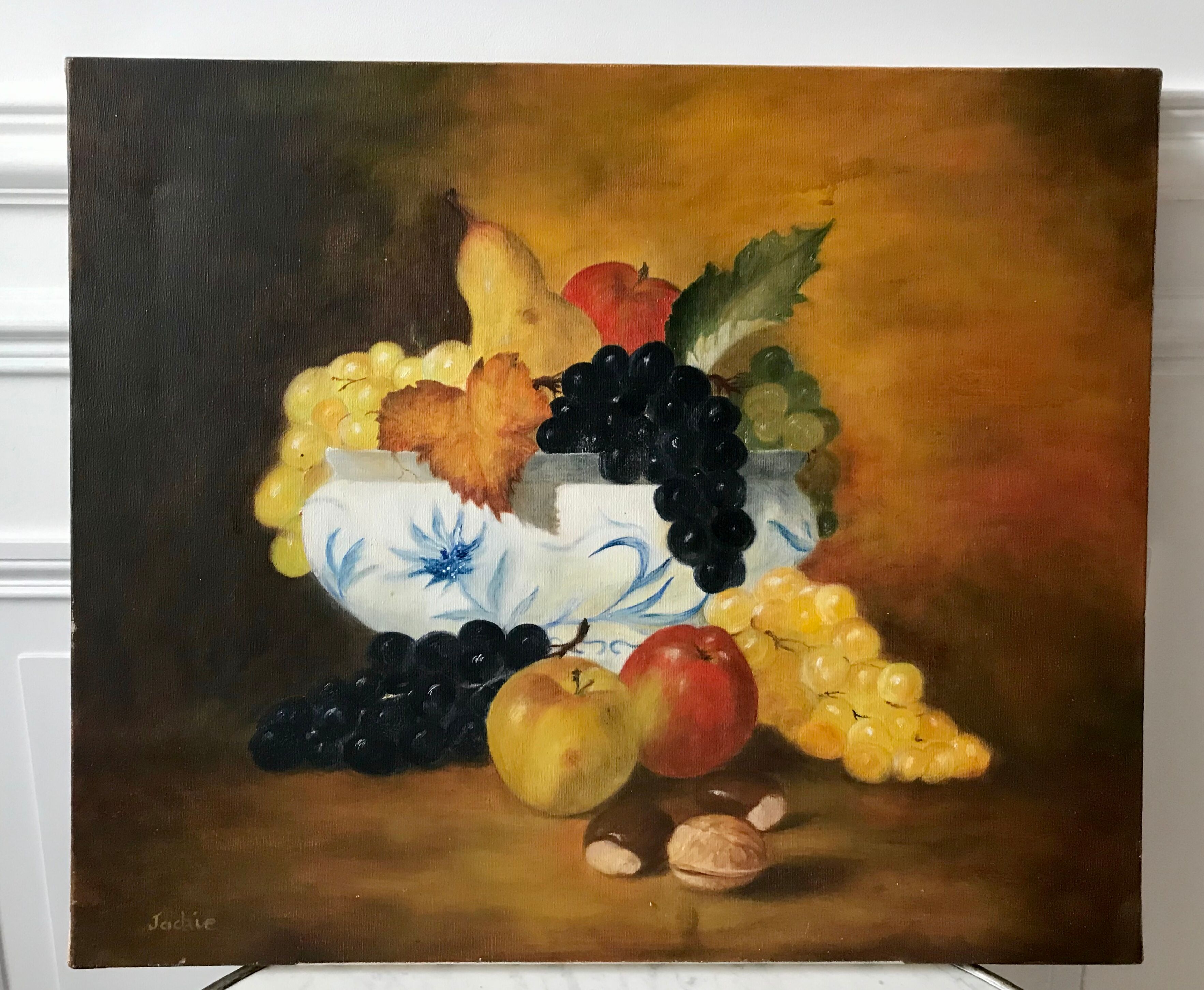 Oil painting on canvas vintage still life