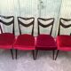 4 vintage Italian chairs 50s