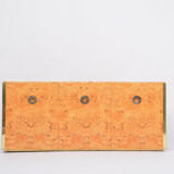 Willy Rizzo Elm Birch Wood and Brass Cabinet Model Alveo for Mario Sabot