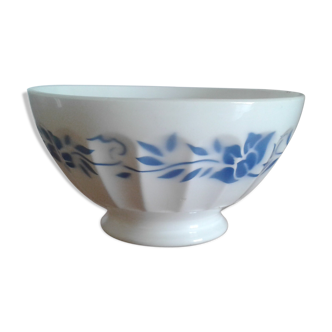 Old bowl, floral decorations