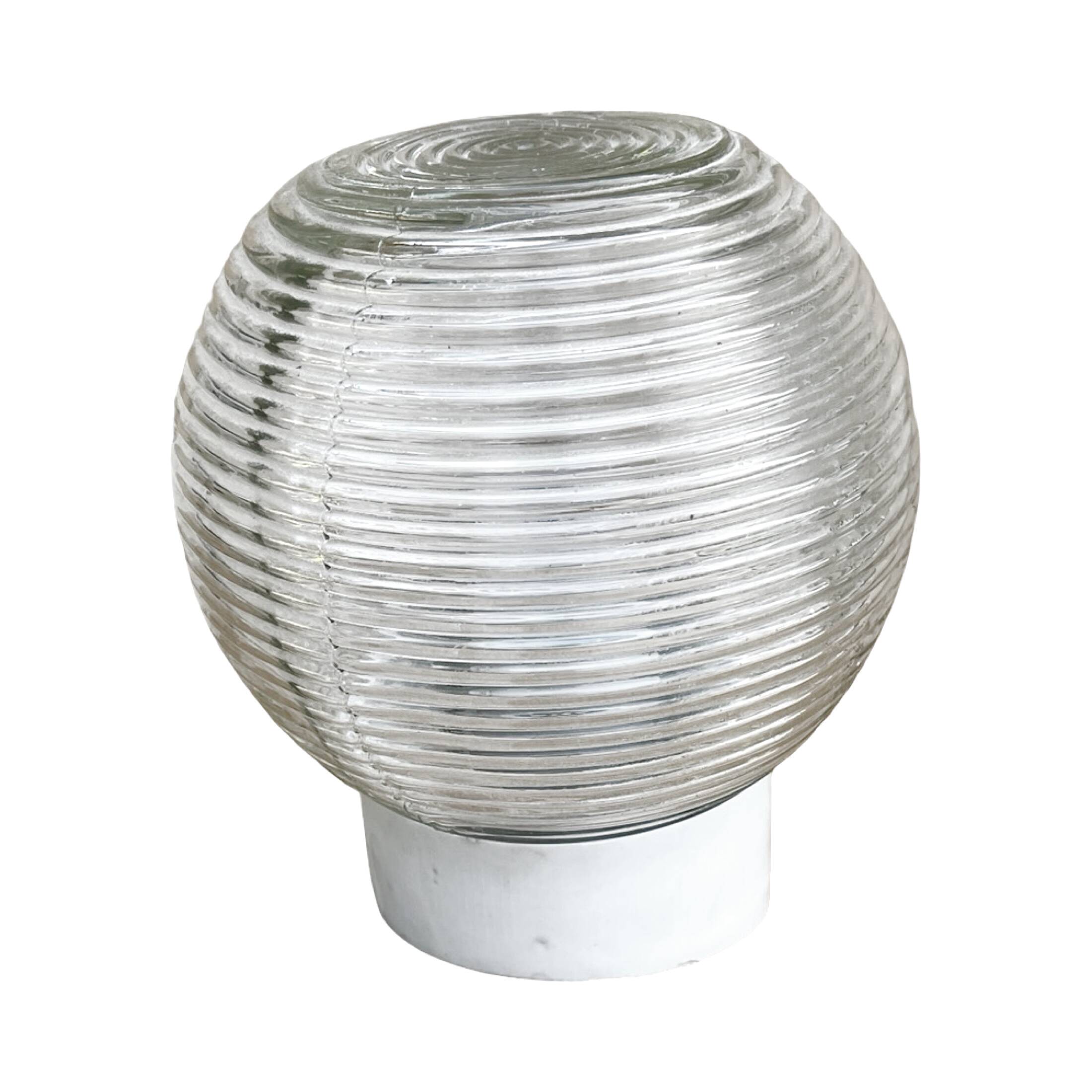 Spherical slanted industrial wall lamp, DZPE, Poland, 1970s.