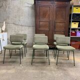 6 Chaises Design André Simard Airborne Vintage