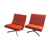 Paire de fauteuils pivotants de Georges van Rijck, Beaufort, 1960