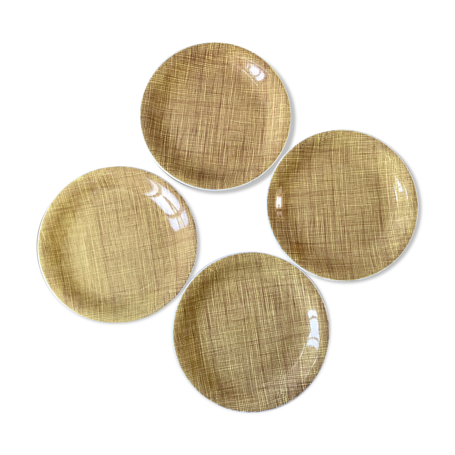 Set of 4 flat plates Villeroy & Boch model "Bern" 50s