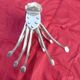 Aluminum wall coat rack with 5 double adjustable hooks