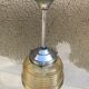Hanging art deco glass yellow + alu vintage support