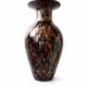 Italian vase in blown black glass & copper aventurine – 1960s