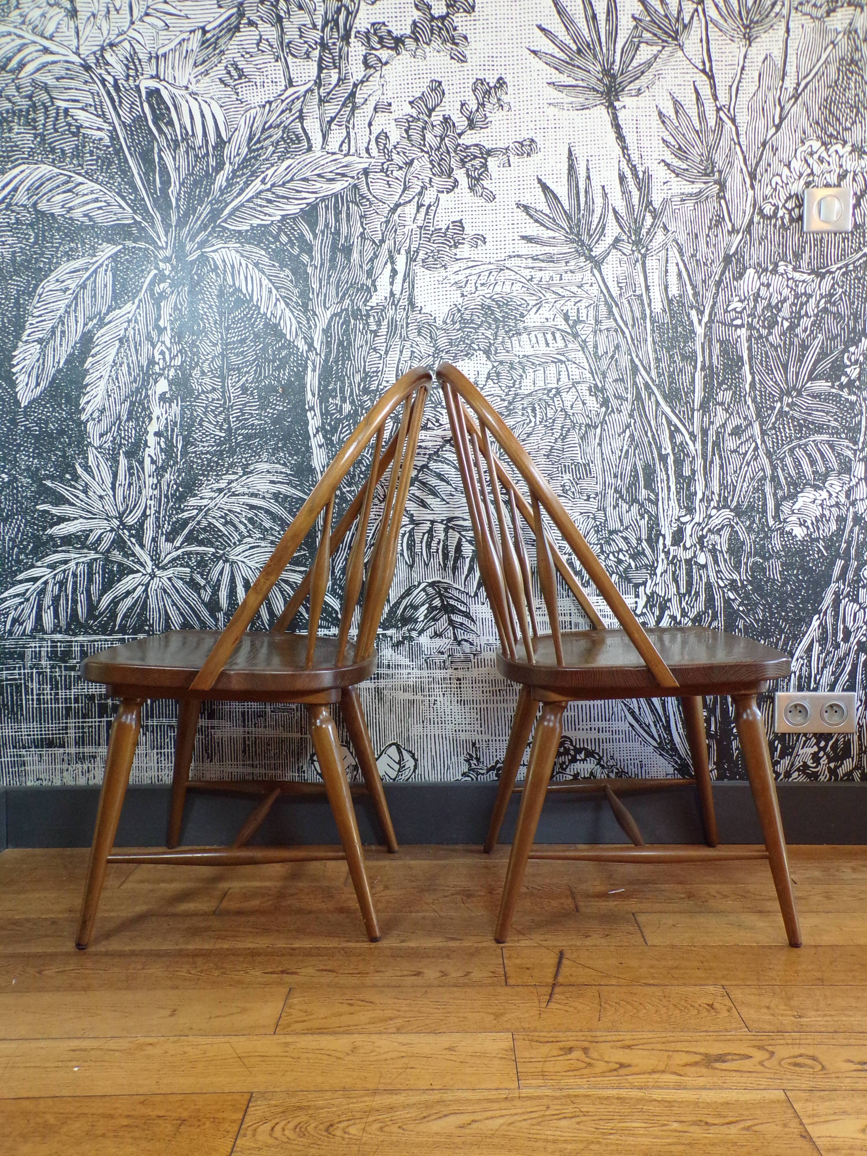 Pair of Ercol Windsor chairs