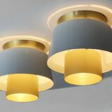 Pair of ceiling lamps "Tivoli" by Jørn Utzon for Nordisk Solar Compagni. Denmark 1970s