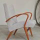 Pair of restored armchairs in large bouclette by Frantisek Jirak for Tatra 1960