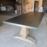 Monastery table with zinc top