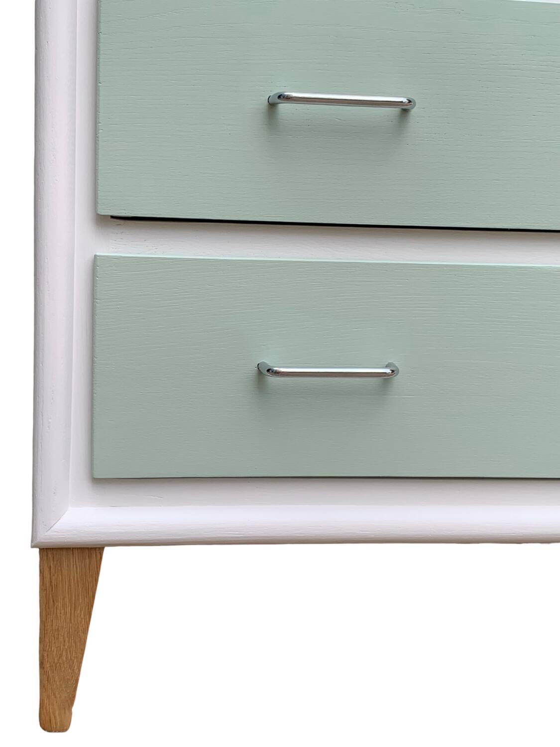 Vintage 1950s compass foot chest of drawers