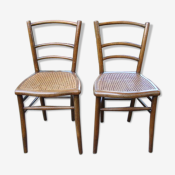 Pair of old canne chairs