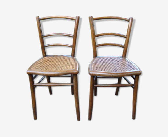 Paire de chaises cannées anciennes