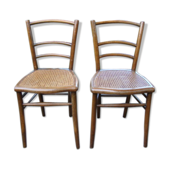 Pair of old canne chairs