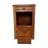 Bedside in oak and marble top