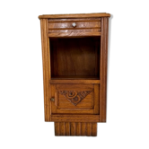Bedside in oak and marble top