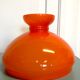 Abat-jour opaline orange années 70