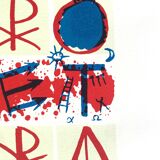 Jacques VILLEGLE, SATOR, 1997. Original screen print signed in pencil.