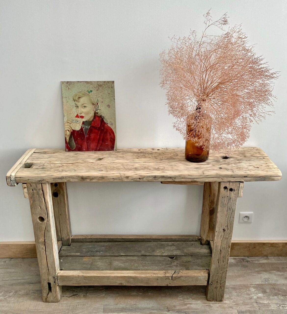 Old wooden workbench