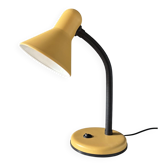 Lampe de bureau col de cygne jaune moutarde vintage années 70