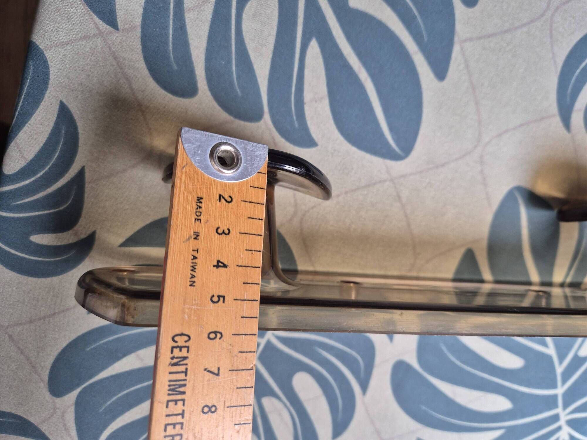vintage translucent brown coat rack