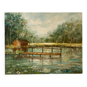 Huile sur toile paysage