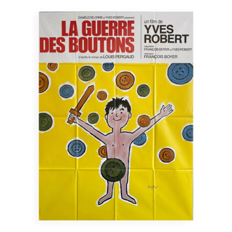 Affiche original La Guerre des Boutons 1962 par Raymond Savignac - Grand Format - On linen