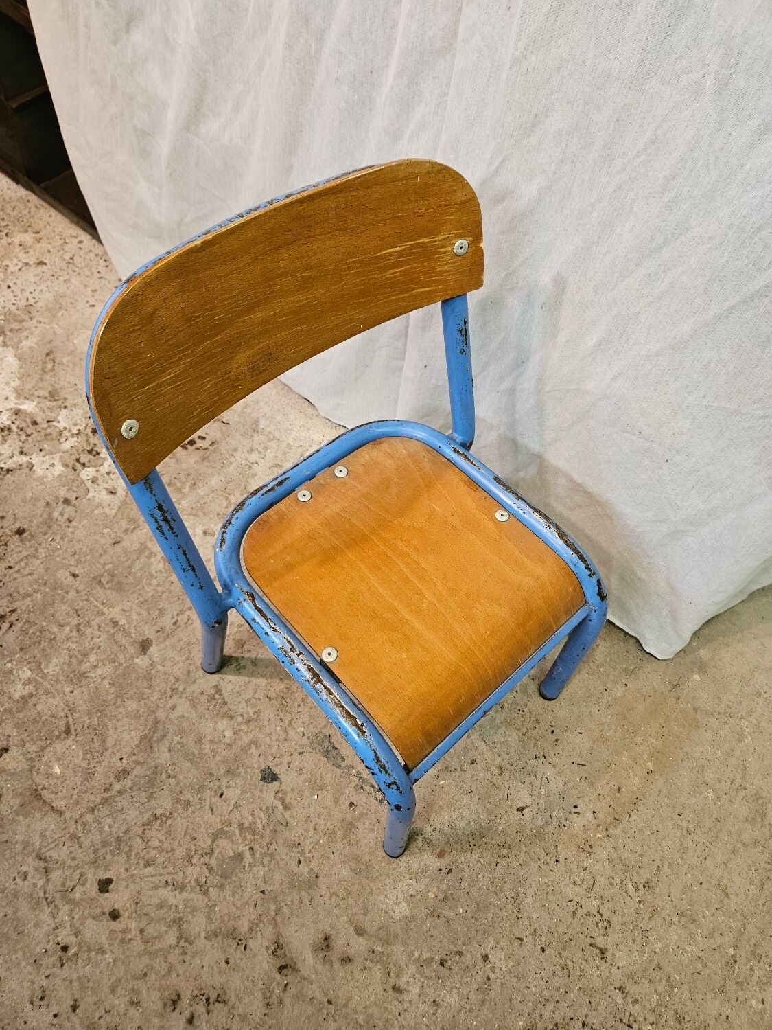 Child chair. Kindergarten chair. School chair. 1960.