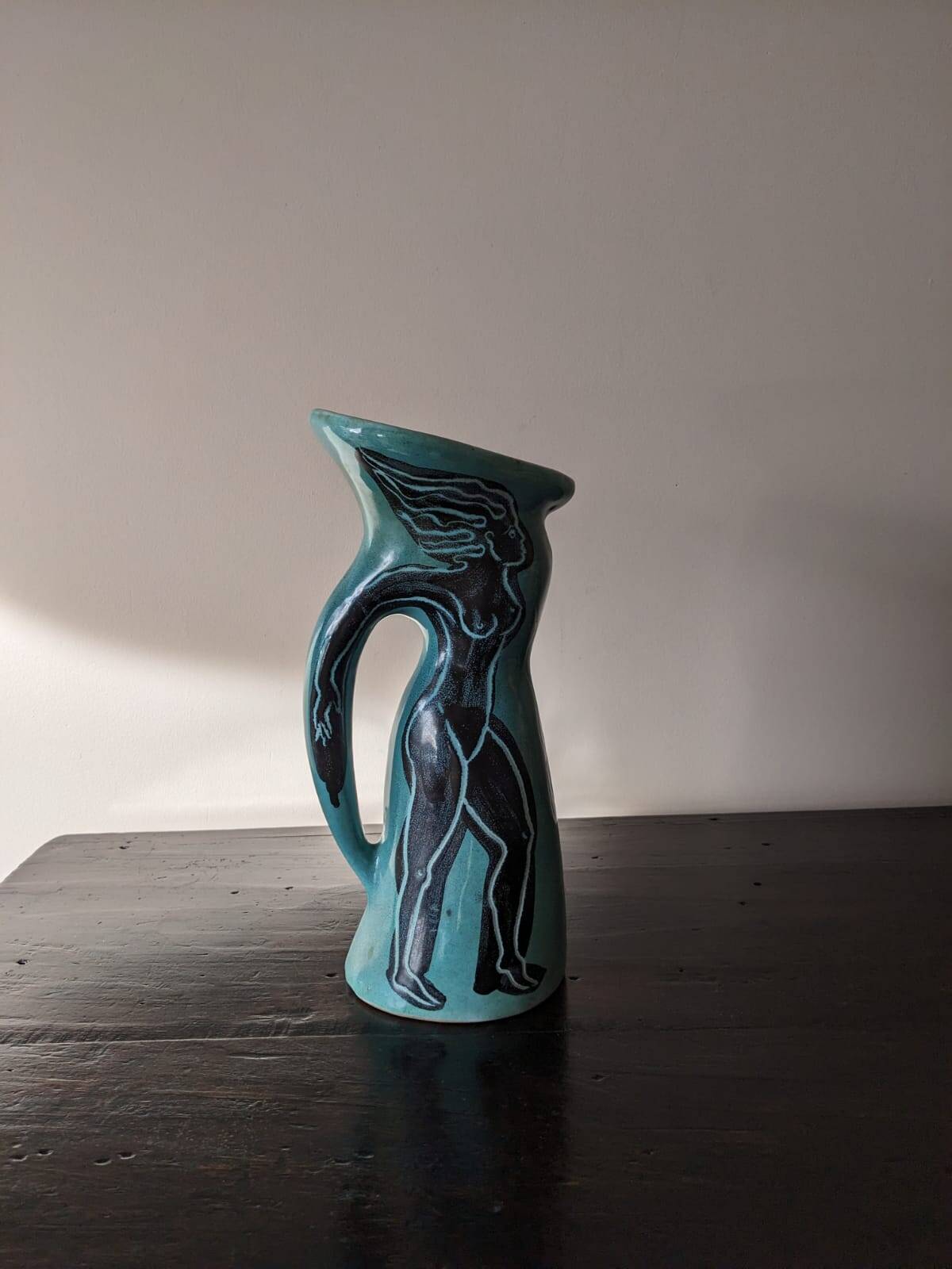 Pichet en céramique de Jacques Sagan à Vallauris