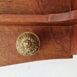 Mahogany wood shelf coat rack