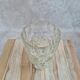 Thick vintage glass vase from the 70s – geometric design