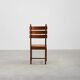 1960s Belgian Mid-Century Chair in Oak and Wicker, Brutalist Style