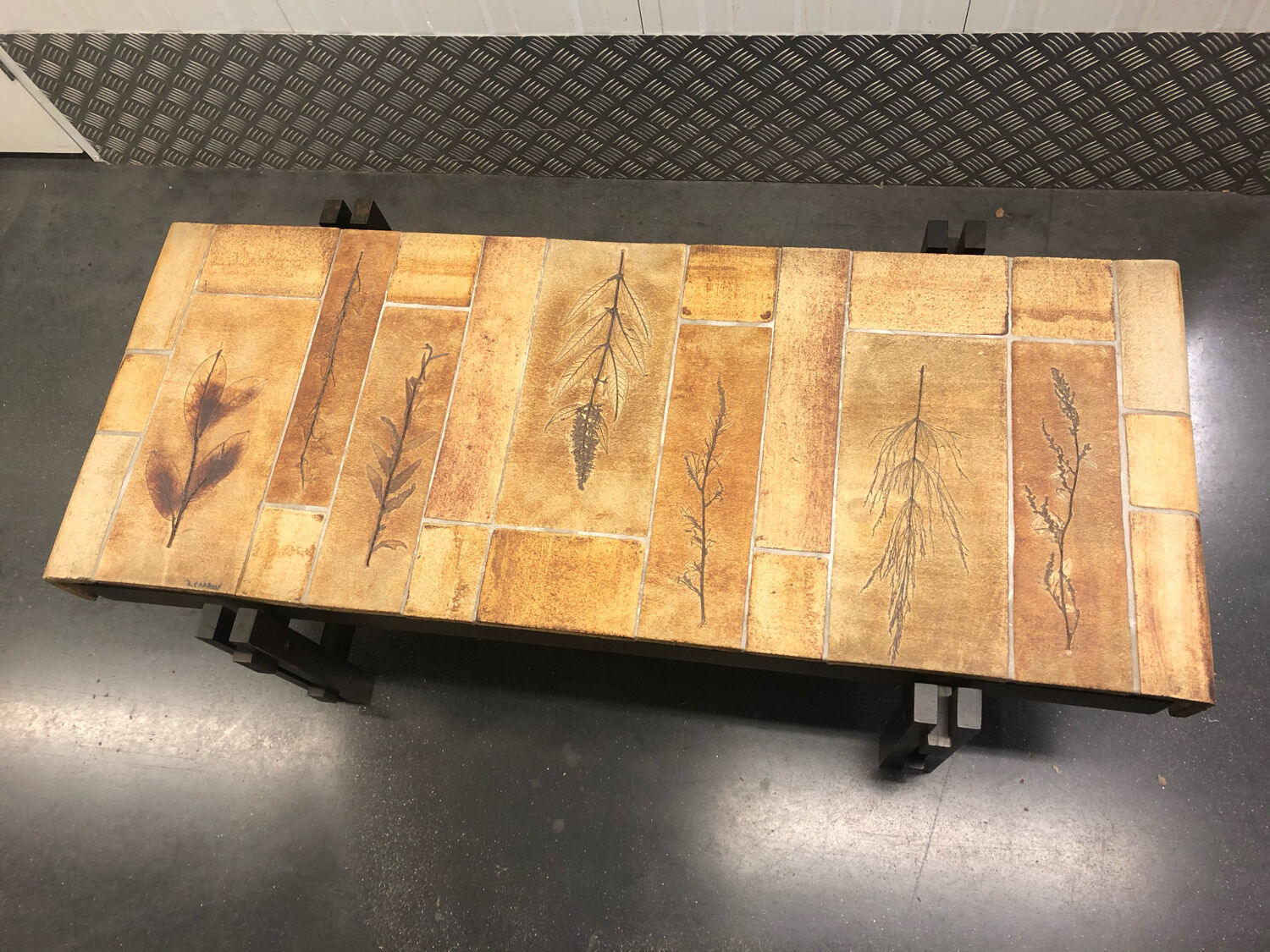 Japanese-style ceramic coffee table by Roger Capron circa 1960