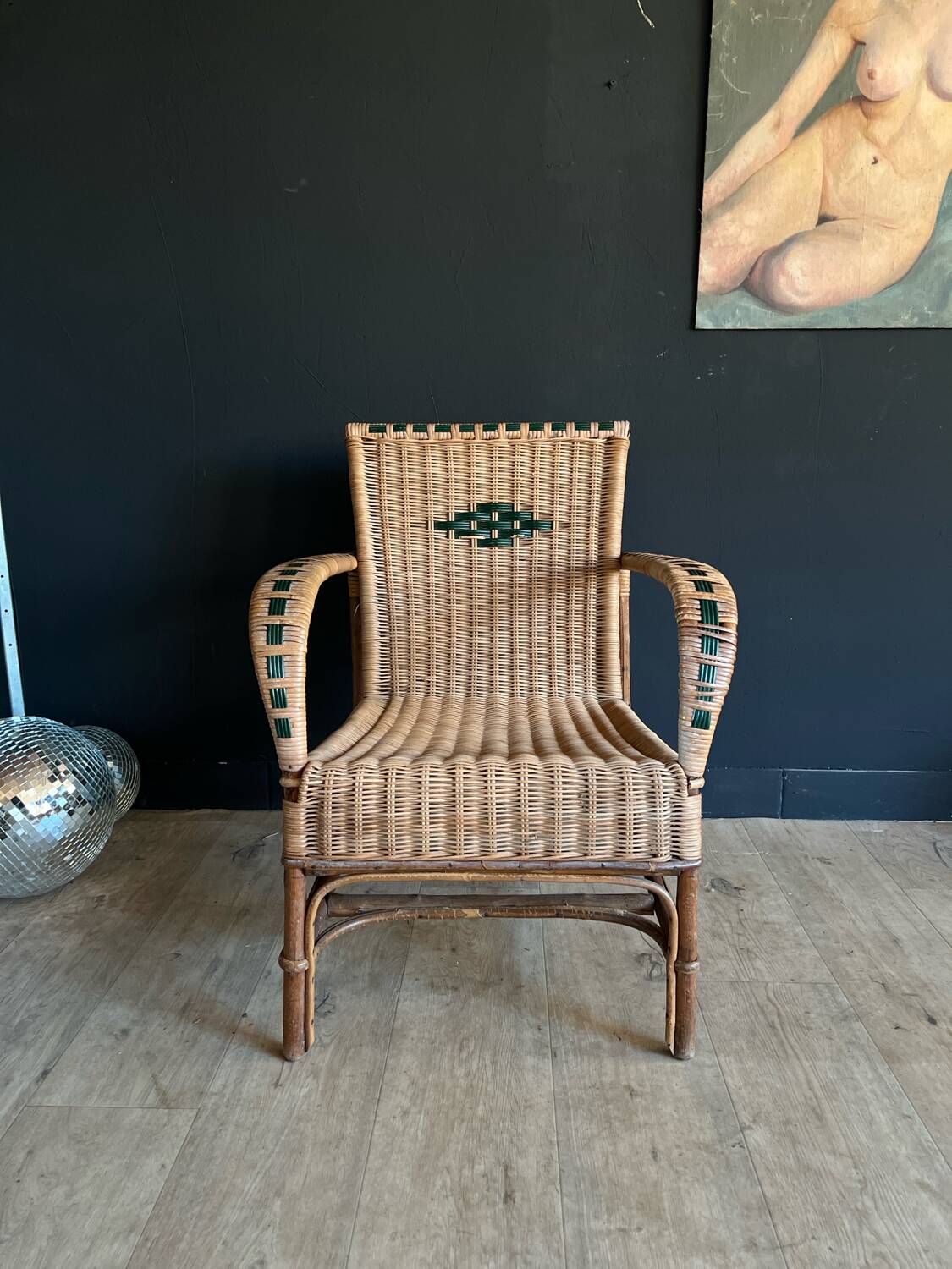 Wicker armchair
