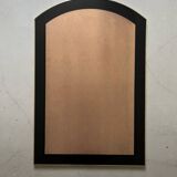 Large brass mirror and pink glass circa 1970